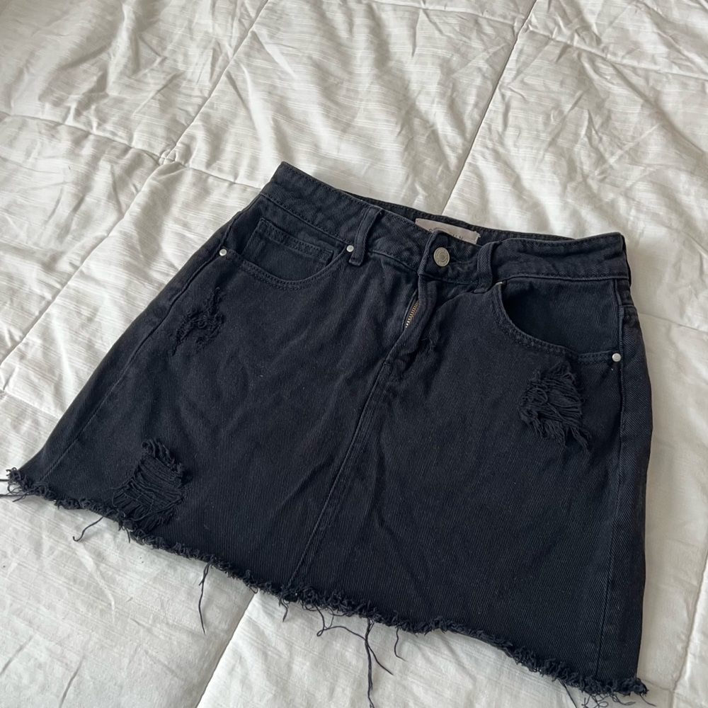 PacSun Black Denim skirt
